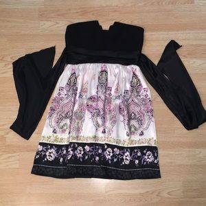 Silk print dress